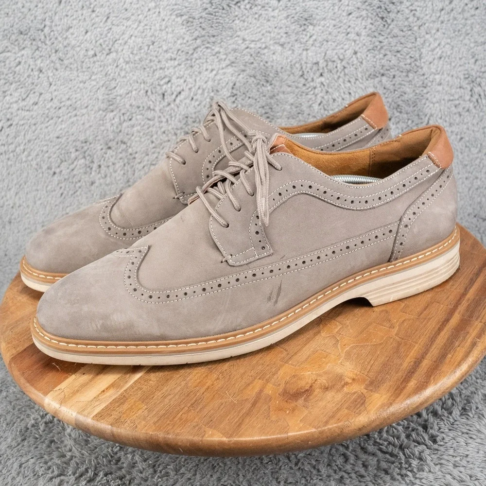 Florsheim Men's Norwalk Wingtip Oxford Gray Dress Shoe Size 13 M